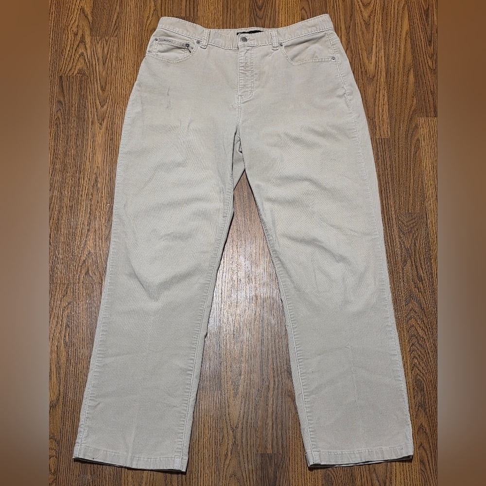 Calvin Klein Cadbury Pants Size 12 Women’s Beige Dress Trousers Classic D86